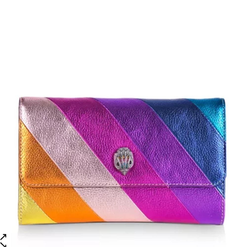 KURT GEIGER LONDON Kensington Leather Chain Wallet. Chain missing. Just wallet.